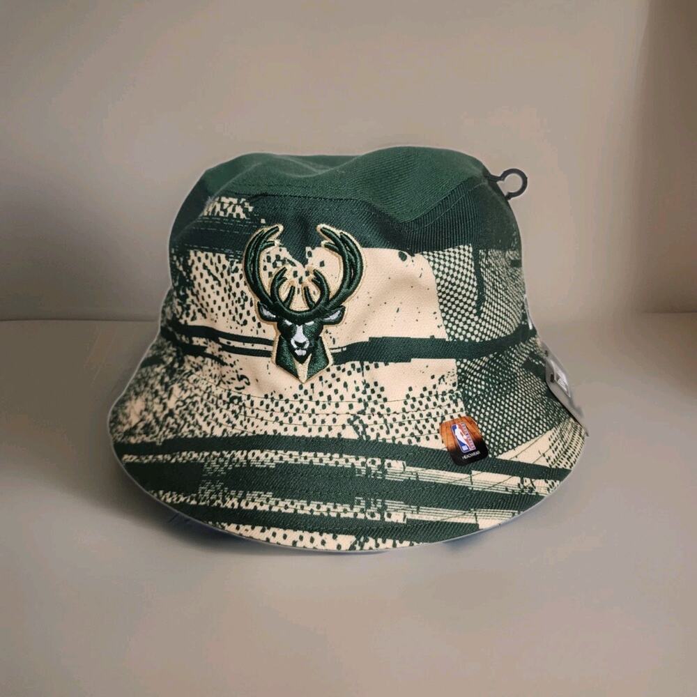 NWT New Era Milwaukee Bucks City Edition Bucket Hat Size Small Medium S M Camo